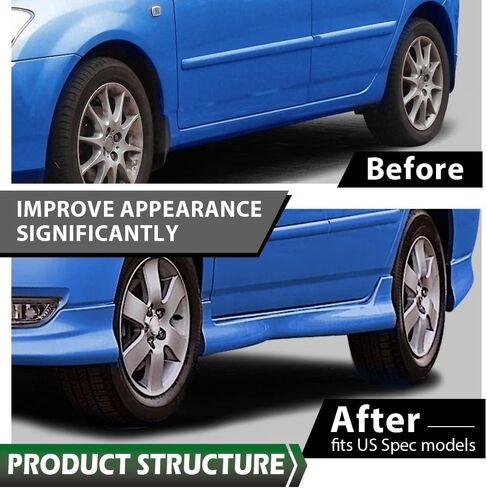 LQI Side Skirts Body Kit Left & Right, Compatible with Dodge Charger 2015-2023 Glossy Black Pair Panel Splitter Replacement in Saudi Arabia