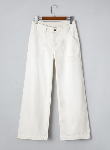 Sidefeel Womens Wide Leg Jeans High Waisted Stretchy Straight Leg Baggy Denim Pants with Pockets in Saudi Arabia