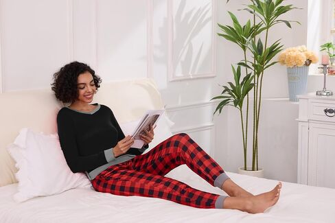 طقم بيجامة نسائي مكون من قطعتين بأكمام طويلة وملابس نوم متطابقة من Pjs طقم ملابس نوم برقبة على شكل حرف V مع جيوب S-XXL in Saudi Arabia