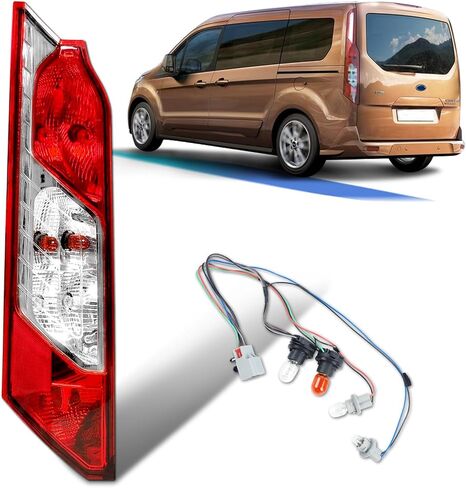 Tail Lights Compatible with Ford Transit Connect 2014-2023 Rear Lamp With New Bulbs and Harness Taillight Rear Brake Lamp Signal Assembly(Right Passenger Side) in Saudi Arabia