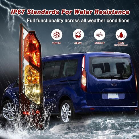 Tail Lights Compatible with Ford Transit Connect 2014-2023 Rear Lamp With New Bulbs and Harness Taillight Rear Brake Lamp Signal Assembly(Right Passenger Side) in Saudi Arabia