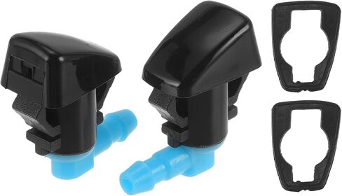 2 Pcs Front Windshield Washer Nozzle 2 Pcs Gasket for Cadillac SRX 2010-2011 Windshield Spray Nozzles Wiper Spray Washer Jet No.25823361 Black in Saudi Arabia