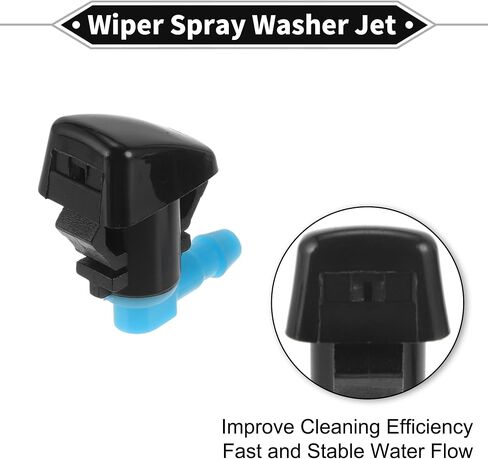 2 Pcs Front Windshield Washer Nozzle 2 Pcs Gasket for Cadillac SRX 2010-2011 Windshield Spray Nozzles Wiper Spray Washer Jet No.25823361 Black in Saudi Arabia