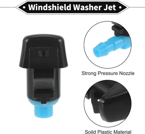 2 Pcs Front Windshield Washer Nozzle 2 Pcs Gasket for Cadillac SRX 2010-2011 Windshield Spray Nozzles Wiper Spray Washer Jet No.25823361 Black in Saudi Arabia