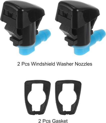 2 Pcs Front Windshield Washer Nozzle 2 Pcs Gasket for Cadillac SRX 2010-2011 Windshield Spray Nozzles Wiper Spray Washer Jet No.25823361 Black in Saudi Arabia