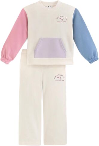 PUMA Girls 2 Piece Fleece Set, Pullover Or Zip Up Sweatershirt With Matching Pant in Saudi Arabia