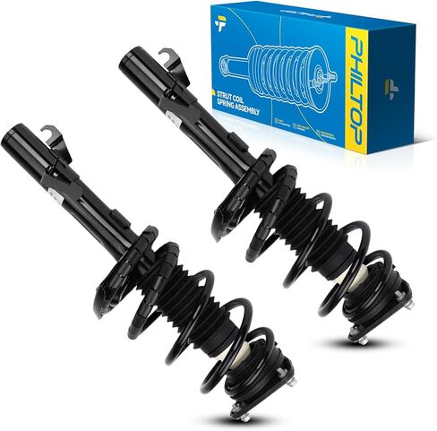 ممتص الصدمات بدعامات خلفية كاملة من PHILTOP لسيارة Grand Caravan 2008-2020، Town & Country 2008-2016، Routan 2009-2014، C/V، تعليق سريع 37290 * 2، دعامات مع مجموعات زنبركية ملفوفة SAA00N قطعتين in Kuwait