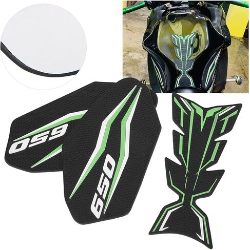 KIMISS Gas Tank Pad Sticker for KAWASAKI Z650/NINJA 650 2017-2021, Motorcycle Fuel Tank Protector, Anti-Scratch Decal, Non-Slip Grip Pad, Fits OEM Design in Saudi Arabia