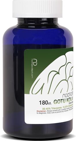 Nootropics Depot Gotu Kola Extract Capsules | 120mg | 90 Count | Acid Resistant | Centella asiatica | 35-45% Triterpenes | Supports Healthy Stress Levels | Promotes Memory Enhancement in Kuwait