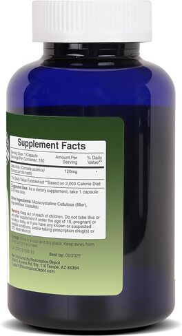 Nootropics Depot Gotu Kola Extract Capsules | 120mg | 90 Count | Acid Resistant | Centella asiatica | 35-45% Triterpenes | Supports Healthy Stress Levels | Promotes Memory Enhancement in Kuwait