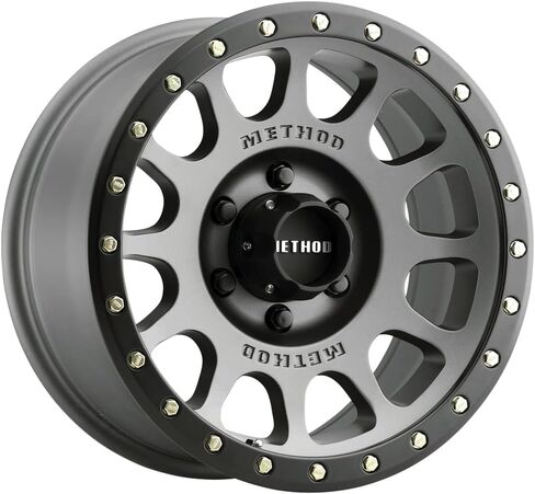 ميثود ريس ويلز 305 NV Titanium Wheel أحمر شفاه أسود غير لامع (16 × 8. بوصة /6 × 5 مم، إزاحة 0 مم) in Saudi Arabia