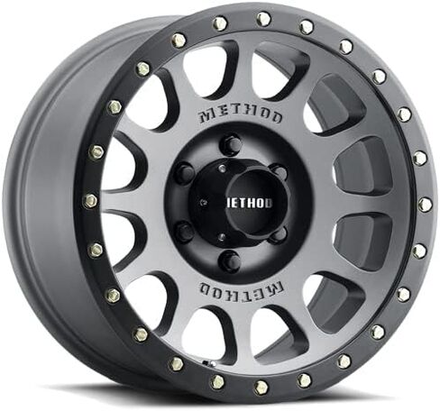 ميثود ريس ويلز 305 NV Titanium Wheel أحمر شفاه أسود غير لامع (16 × 8. بوصة /6 × 5 مم، إزاحة 0 مم) in Saudi Arabia