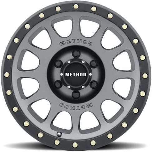 ميثود ريس ويلز 305 NV Titanium Wheel أحمر شفاه أسود غير لامع (16 × 8. بوصة /6 × 5 مم، إزاحة 0 مم) in Saudi Arabia