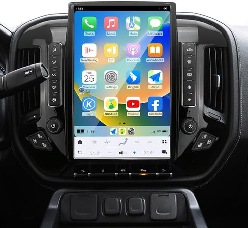 ستيريو سيارة بشاشة عمودية Android 13 لسيارة شيفروليه سيلفرادو جي إم سي سييرا 2013-2019 وحدة رأس بديلة لترقية الراديو Android auto Bluetooth carplay GPS Navigation (OEM شاشة 8 بوصة) in Kuwait