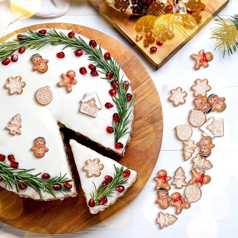 120 Pcs Mini Christmas Gingerbread Man Decorations Set Christmas DIY Craft Accessories Miniature Assorted Flat Back Resin Ornament Xmas Tree Adornment for Holiday Decor Gift (Gingerbread Man) in Saudi Arabia