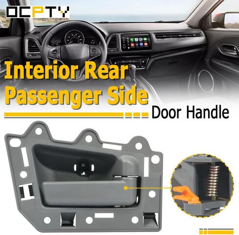 OCPTY Door Handle Interior Rear Right Passenger Side Replacement fit 2005-2011 for Jeep Grand Cherokee Gray in Saudi Arabia