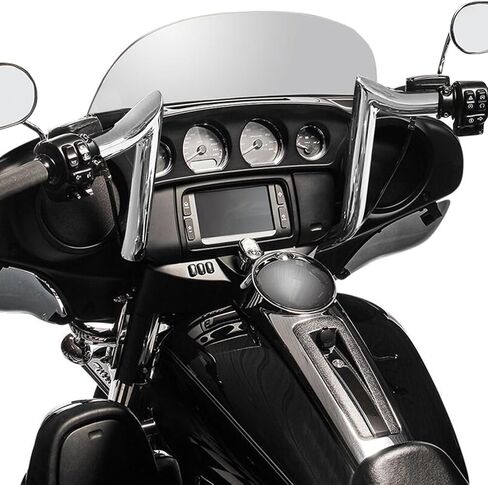 Wsays 12 "Ape المقاود السلكية مسبقًا 1.25 بوصة قطر Bagger Bar-Sharp متوافق مع Harley Touring Street Electra Glide Ultra Limited Tri Glide مع Batwing Fairing 2014-2023، كروم in Saudi Arabia
