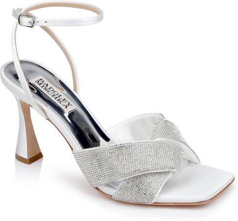 Badgley Mischka Women's Brinlee Studded Satin Sandal in Saudi Arabia