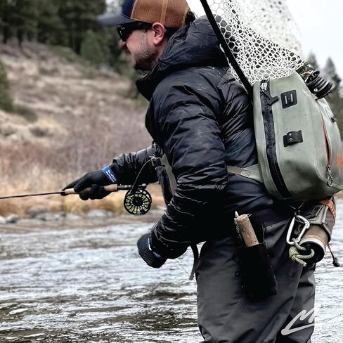 MAVRK Fly Fishing Stinger Comp Manual Fly Fishing Reel Lightweight Nylon Composite Black Out Finish with Tracer 62 Euro-Nymph Line Leader Designed in California in Kuwait