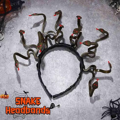 EARENT Medusa Snake Headband Greek Goddess Snake Headpiece Halloween Costume Party Supplies Hair Bands Rave Cosplay Hair Accessories for Women in Saudi Arabia