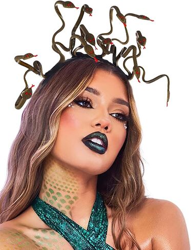 EARENT Medusa Snake Headband Greek Goddess Snake Headpiece Halloween Costume Party Supplies Hair Bands Rave Cosplay Hair Accessories for Women in Saudi Arabia
