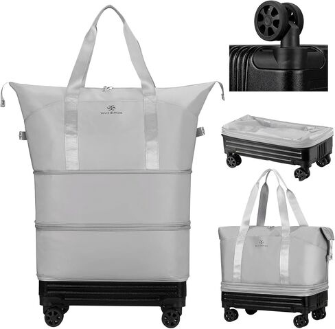 Duffle Bag with Wheels,Foldable Duffle Bag for Travel,Large Suitcases with Wheels,Foldable Travel Bags,Expandable Luggage,Carry on Luggage for Women Men (Pink) in Saudi Arabia