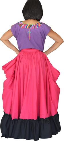 Grahmart Professional Dance Skirt for Folkloric Mexican Flamenco Doble Vuelo in Kuwait