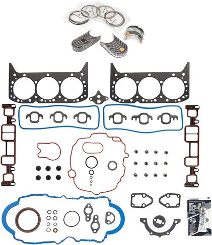 MA-5741117689-3 Full Gasket Set Bearings Rings Compatible With/For 96-05 Chevrolet GMC Isuzu 4.3L V6 OHV VIN X W in Saudi Arabia