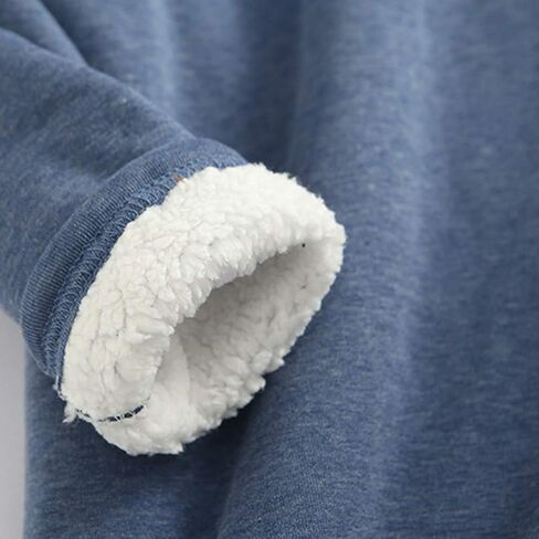 Fleece Pullover Women Sherpa Lined Sweatshirts Casual Crewneck Long Sleeve Thermal Tunic Tops Winter Clothes 2025 in Saudi Arabia