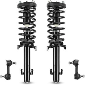 Front Struts Suspensions w/Coil Spring & Sway Bar Links for Honda Accord (2.4L 4 Door Sedan / 2 Door Coupe) 2008 2009 2010 2011 2012, Strut Shock Absorber Assembly Replace 172562L 172562R K90456 in Kuwait