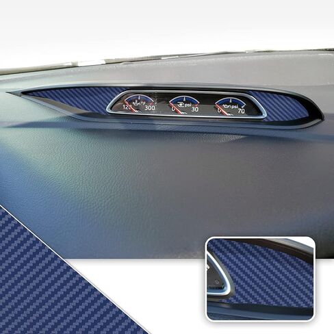 Turbo PSI Pod مقاييس الفينيل لهجة تراكب التفاف تقليم متوافق مع Ford Focus ST RS 2013 2014 2015 2016 2017 2018 - ألياف الكربون الأصفر in Kuwait