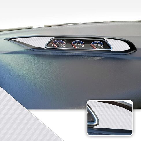 Turbo PSI Pod مقاييس الفينيل لهجة تراكب التفاف تقليم متوافق مع Ford Focus ST RS 2013 2014 2015 2016 2017 2018 - ألياف الكربون الأصفر in Kuwait