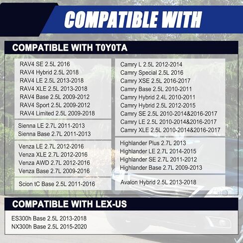 ZOKYUYS® VS50825R حشية غطاء صمام المحرك، تناسب Toyota Camry 2.5، Highlander Sienna Venza 2.7L، RAV4 Lexus ES300h/NX300h، Scion TC 2.5L، 2010-2020، استبدال OEM VS50721 in Saudi Arabia