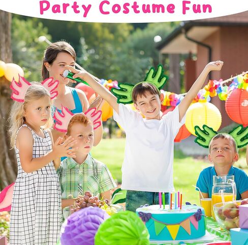 2 set Axolotl Costume Suits for Girls Axolotl Animal Headband Tail Toy for Kids Halloween Birthday Party Decoration in Kuwait