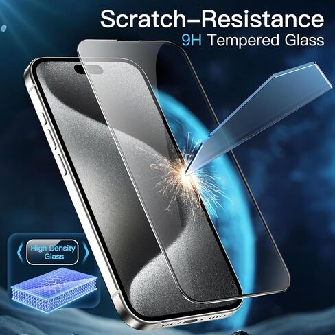 واقي شاشة بتغطية كاملة من JETech لهاتف iPhone 12 mini مقاس 5.4 بوصة، طبقة من الزجاج المقوى بحافة سوداء مع أداة تثبيت سهلة، صديق للحافظة، شفاف عالي الدقة، 3 عبوات in Saudi Arabia