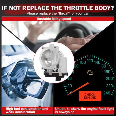 S20008 Throttle Body assembly Compatible 2006-2007 for Buick Rainier 5.3L 2007-2008 for Cadillac Escalade/ESV/EXT 6.2L 2007-2008 for chevy Avalanche 5.3L ONly fit Engine VIN 0; Engine VIN 3 in Saudi Arabia