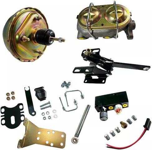 8" Dual Power Brake Booster, Replacement for Ford Truck 1957-1972 1" Master & Prop Chrome Brake Booster Master Cylinder in Saudi Arabia
