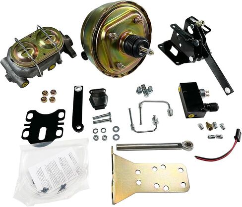 8" Dual Power Brake Booster, Replacement for Ford Truck 1957-1972 1" Master & Prop Chrome Brake Booster Master Cylinder in Saudi Arabia