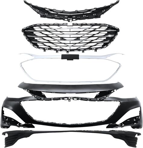PENSUN Front Bumper Cover w/Grill Grille Trim Fit for Chevy Chevrolet Malibu 2019 2020 2021 2022 2023 2024 in Saudi Arabia