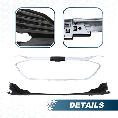 PENSUN Front Bumper Cover w/Grill Grille Trim Fit for Chevy Chevrolet Malibu 2019 2020 2021 2022 2023 2024 in Saudi Arabia