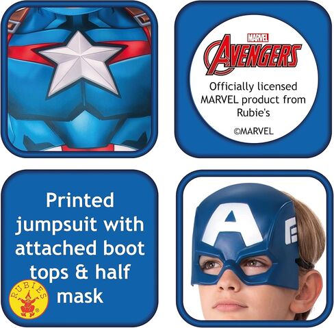 Rubies 702563Xs Captain America Classic Formal Costume, Boys, Xs, 3 to 4 Years in Saudi Arabia