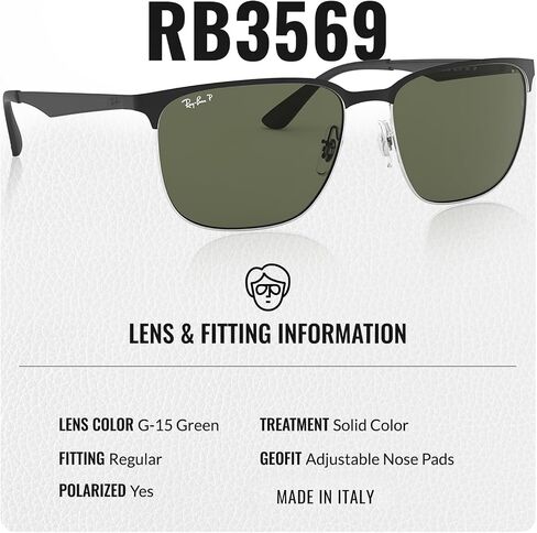 نظارات شمسية Ray-Ban RB3569 مربعة الشكل للرجال والنساء مع مجموعة نظارات RAYBAN الرسمية in Saudi Arabia