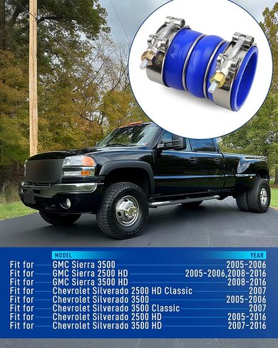 26259 طقم أنابيب خرطوم المبرد الداخلي للشاحن التوربيني للمحرك المناسب لـ GMC Sierra 2500/3500، مناسب لسيارة شيفروليه سيلفرادو 2500/3500 2005-2016 استبدل 15188715، 15188721، 22795678، 23122239، 25948558 in Saudi Arabia