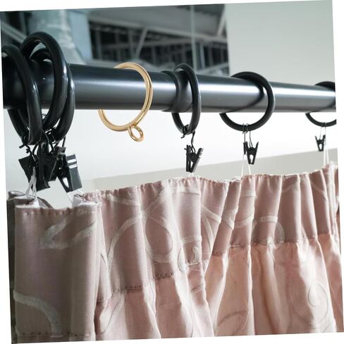 Alipis 20pcs Plated Curtain Clips Metal Drapery Holdbacks for Easy Installation Rods for Roman Blinds and Drapes Inner in Saudi Arabia