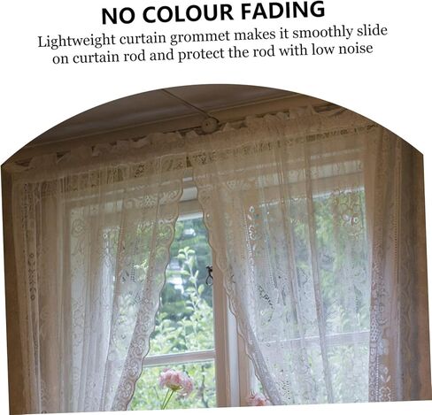 حلقة ستارة Luxshiny مكونة من 75 قطعة من الخطافات البلاستيكية ذات الحلقة الرومانية للضوضاء in Kuwait