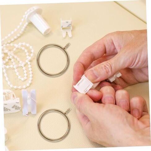 Cabilock 20pcs Metal Curtain Eyelets and Clips Drapery Holdbacks for Roman Shades and Drapes Finish Inner Easy Installation for Home in Saudi Arabia