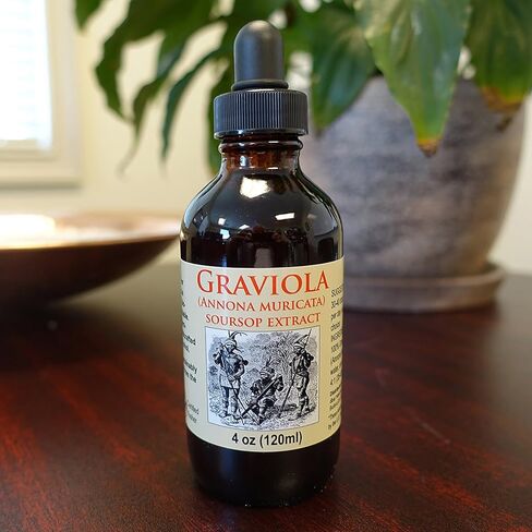 Organic Graviola Liquid Soursop Extract 4 oz Wildcrafted Tincture (Annona Muricata) : Immune System Booster (4oz) in Saudi Arabia
