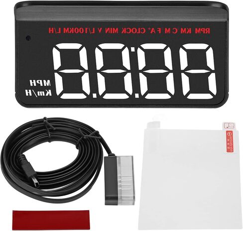 Aramox HUD Display for Car OBD2, Car Head Up Display Digital Speedometer, with Overspeed Warning, Speed Head Up Windshield Display for Cars(Aramoxeqhmtg6f75) in Saudi Arabia