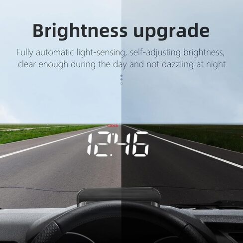 Aramox HUD Display for Car OBD2, Car Head Up Display Digital Speedometer, with Overspeed Warning, Speed Head Up Windshield Display for Cars(Aramoxeqhmtg6f75) in Saudi Arabia