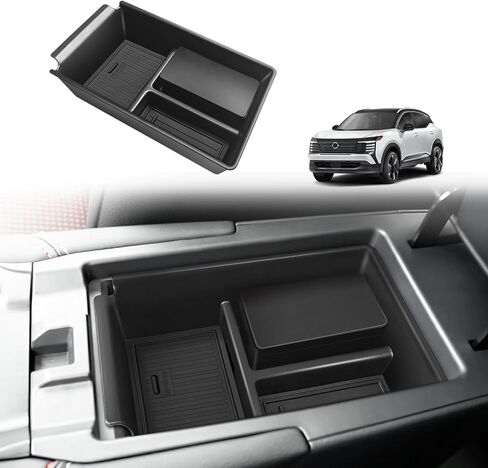 Muslogy Center Console Organizer Compatible with 2025 Nissan Kicks Accessories Armrest Middle Console Divider Storage Box with Coin Holder Card Slot Tray Divider Insert Organizer in Kuwait